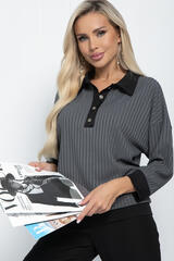 Блуза Ритм (серая) Б11274 LT Collection