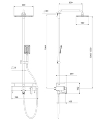 Смеситель Lemark Mista LM6462WG для ванны и душа