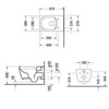 Duravit 45290900A1 (252909+002009) Duravit Me by Starck Комплект: подвесной унитаз Rimless 2529090000 + сиденье с мягким закрыванием 002009  (СПЕЦЦЕНА!)