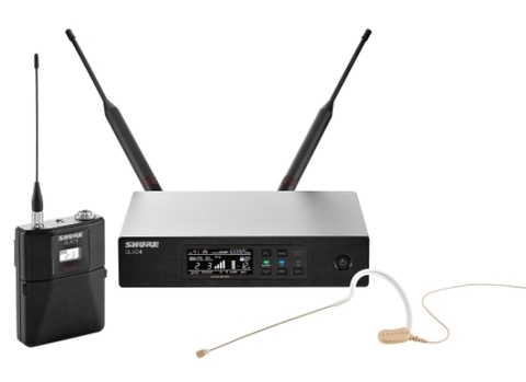 SHURE QLXD14E/153T G51 радиосистема с поясным передатчиком и ушным микрофоном MX153T (телесный)