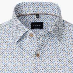 Сорочка мужская Venti Modern Fit 154409900-100 с принтом в сине-коричневой гамме