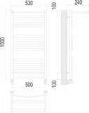 Полотенцесушитель Terminus Енисей с/п П13 500х1000