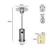 Уличный газовый обогреватель Aesto A-02T, нерж.сталь