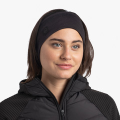 Шерстяная повязка на голову Buff Headband Midweight Wool Solid Black - 2