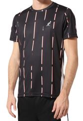 Теннисная футболка Australian Ace T-Shirt With Stripes Print - nero
