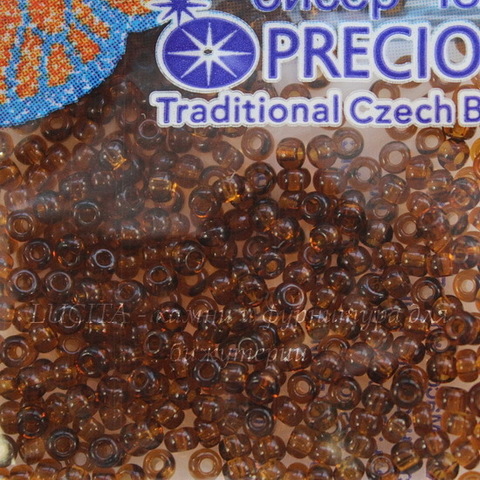 10110 Бисер 10/0 Preciosa прозрачный коричневый