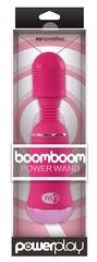 Ярко-розовый вибромассажер с усиленной вибрацией BoomBoom Power Wand - 
