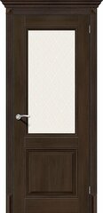 Дверь Классико-33 / Цвет Dark Oak / Стекло White Сrystal / Двери Браво