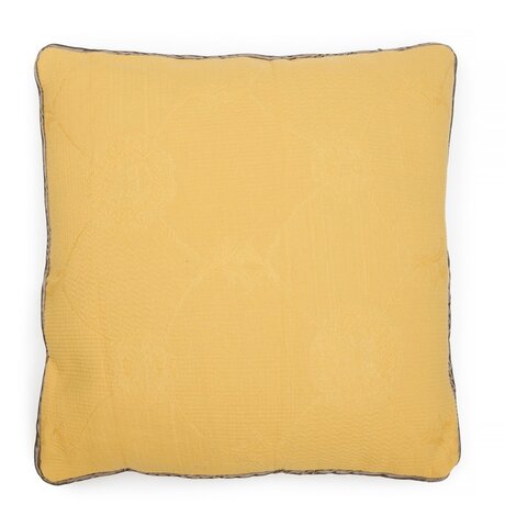 Подушка декоративная 45х45 Blanc des Vosges Verona Curry желтая