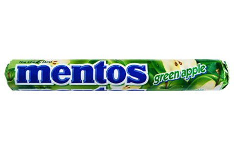 Mentos Green apple Ментос со вкусом зеленого яблока 38 гр