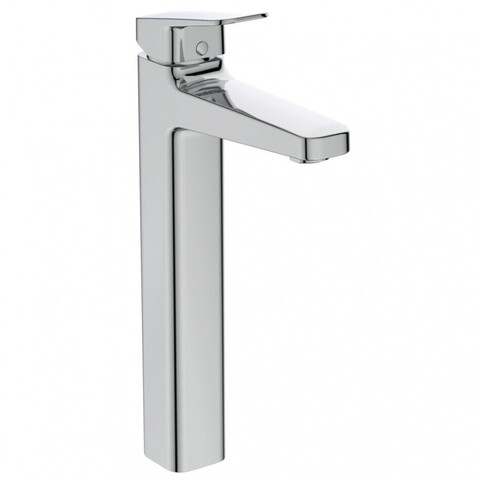 Ideal Standart BD236AA CERAPLAN Vessel Смеситель для умывальника без донного клапана, система монтажа EASY-FIX (облегченный монтаж), гибкая подводка G3/8", картридж FirmaFlow 38 мм с функцией HWTC (ограничение максимальной температуры горячей воды),