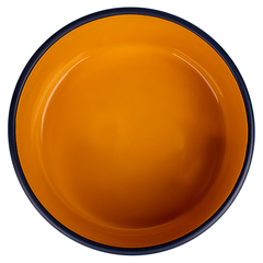 Mr.Kranch миска керамическая для собак черная с оранжевым 1000 мл