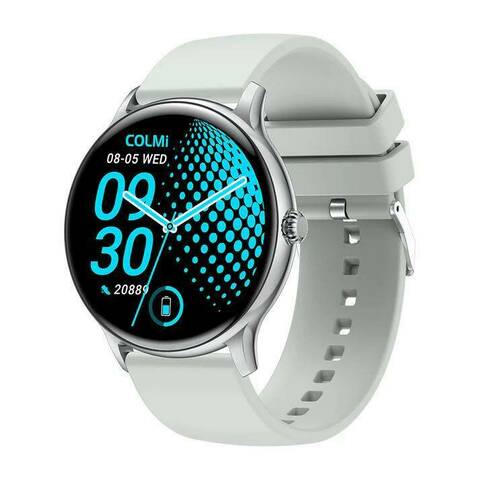 Ecosystem Colmi i10 Silver Frame Grey Silicone Strap