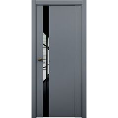 Купить Межкомнатная дверь эмалит Co 7 Кобальт антрацит стекло чёрный лак