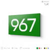 Номер на дверь 967, табличка на дверь для офиса, квартиры, кабинета, аудитории, склада, зеленая 120х70 мм, Айдентика Технолоджи