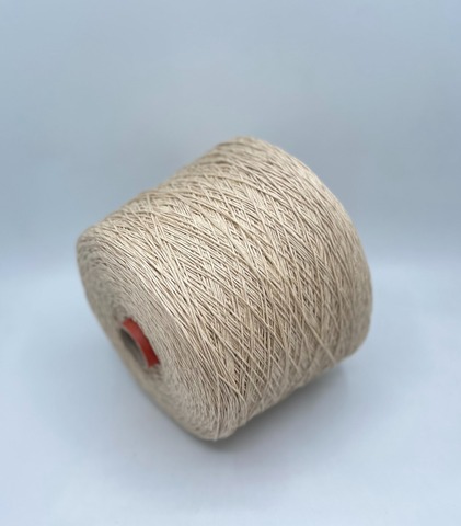 Бобинная пряжа (пр.Италия), art.Cotone, 300м/100 гр. 100%Хлопок, цвет-Бежевое мулине , арт.34848