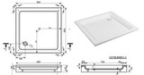 Душевой поддон Гамма М 900х900