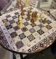 Алмазная мозаика шахматный столик