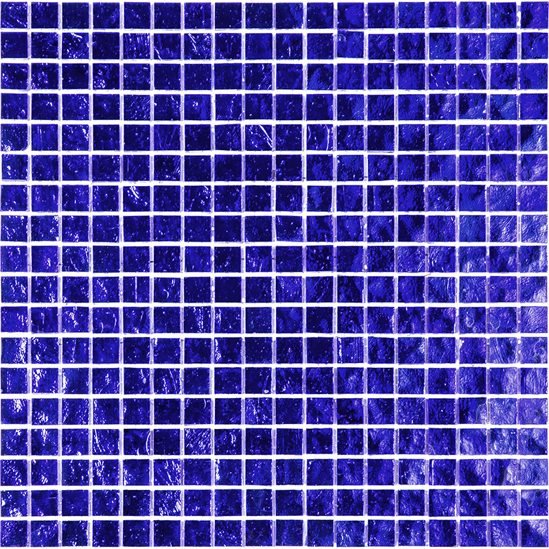 BD52 Мозаика одноцветная чип 15 стекло Alma Mono Color синий темный квадрат глянцевый