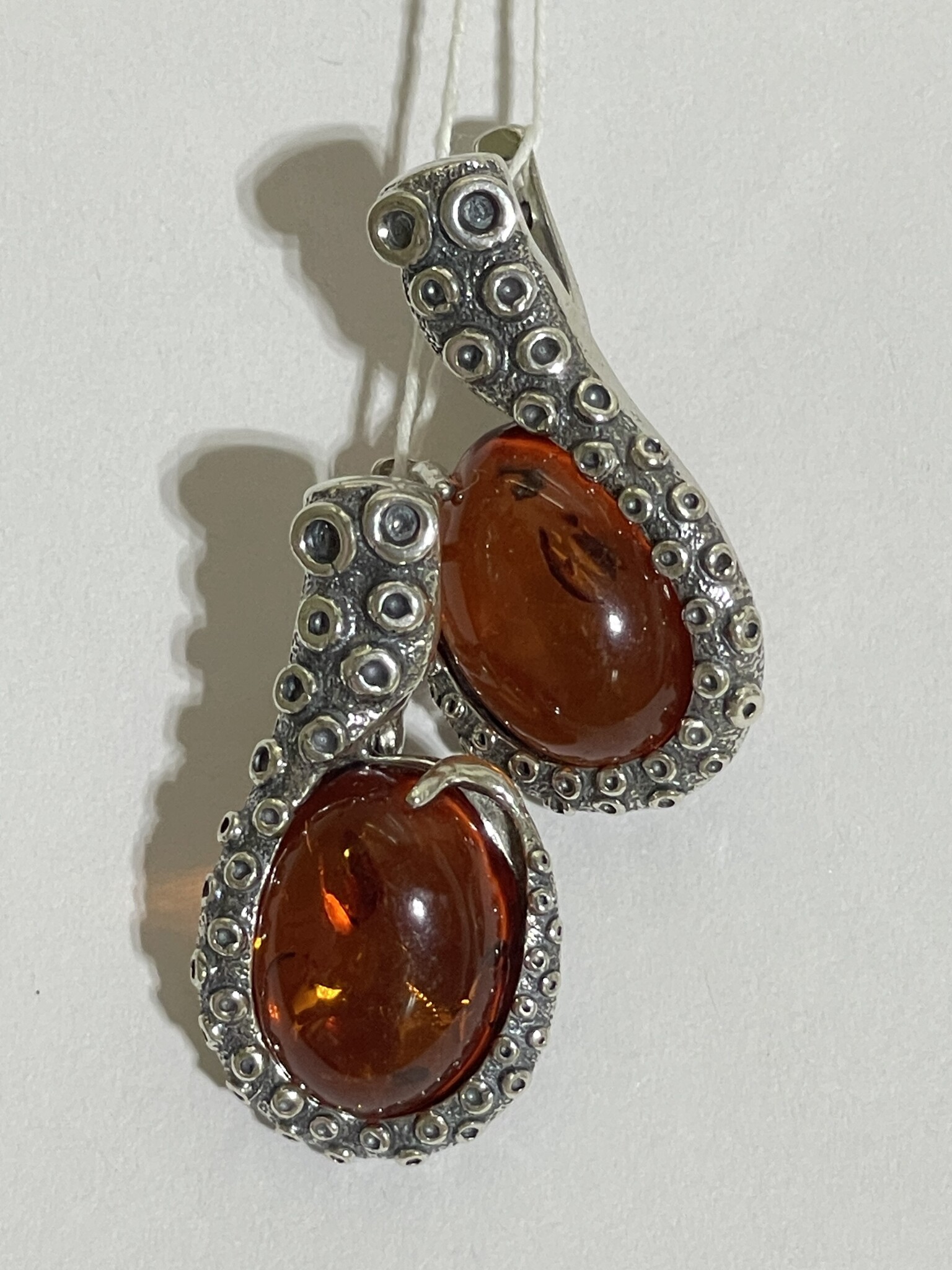 Морские камни 4 (серьги из серебра)