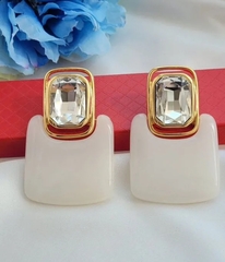 30322 - Серьги крупные с подвесками квадратами YSL style