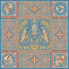 Платок «Мозаика Херсонеса» 100% шёлк