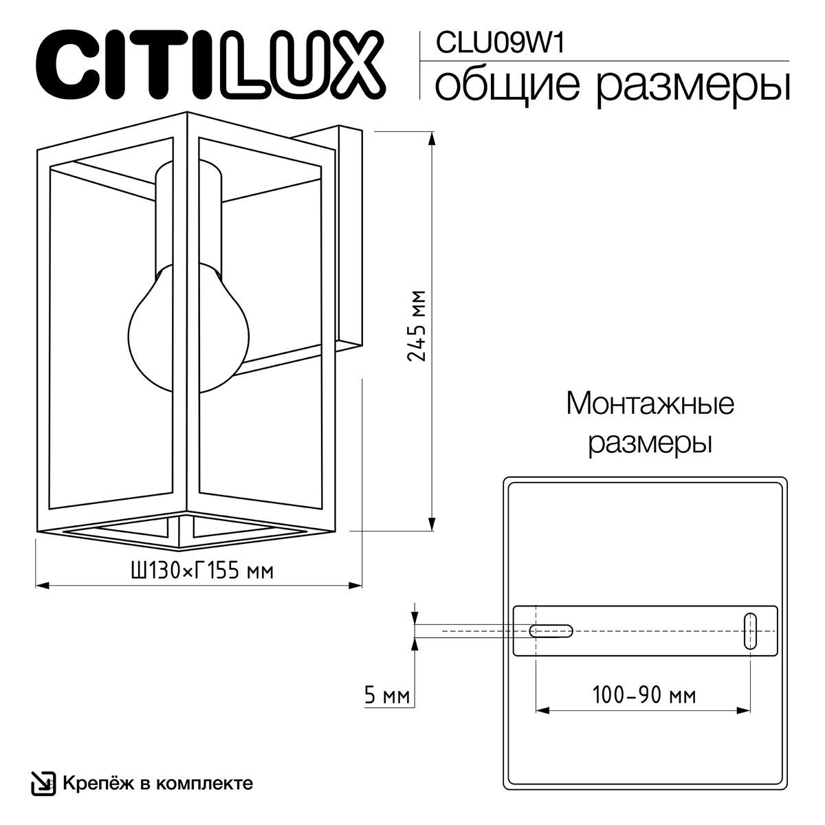 Уличный настенный светильник Citilux Forts CLU09W1