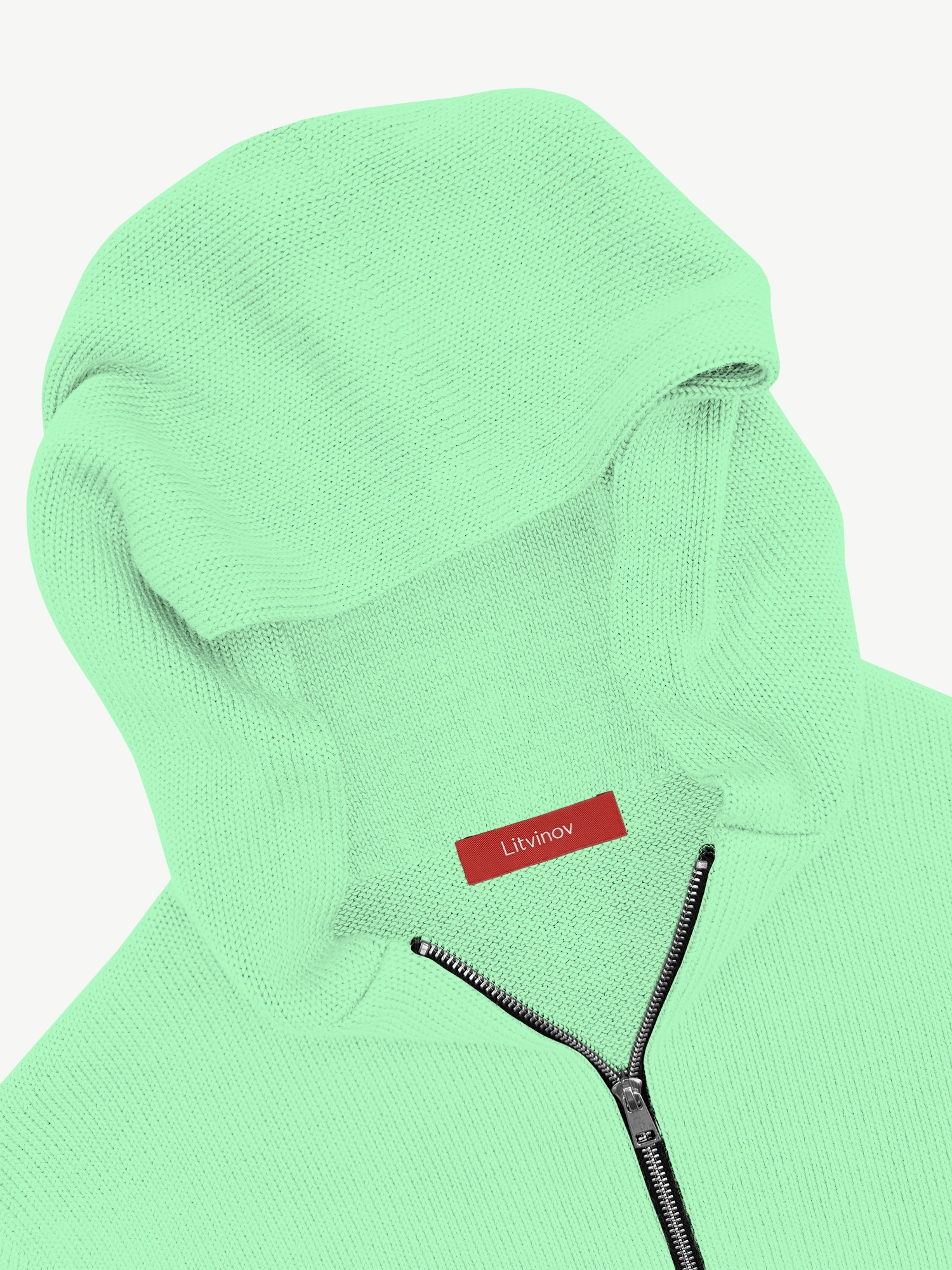 Толстовка на замке из мягкой шерсти