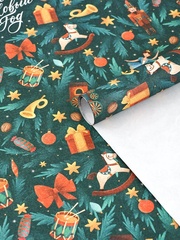 Упаковочная бумага глянцевая, «Новый год 2026: Лошадь», Щелкунчик», 0,7*1 м, 5 листов