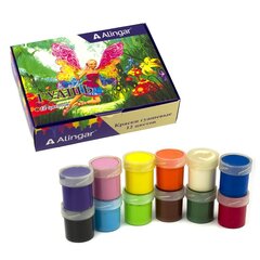 
          Гуашь Alingar карамельная, 12 цветов, 20 мл., картонная упаковка, "Фея"