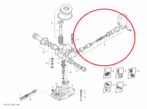 Ремкомплект 10- 6 TSS C23 для G135, G145 (008) Микровыключатель в сборе