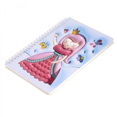 
          Блокнот 14,5 см * 20,5 см , гребень, Alingar, ламинация, конгрев, эффект 3D, 60 л., клетка, "Принцесса", голубой