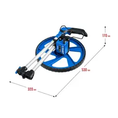 ЗУБР 0.1 - 9999 м, измерительное колесо, (курвиметр) со складной алюминиевой рукояткой,Профессионал(34880)