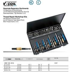 Набор для восстановления резьбы VC87 М5-М12 130пр V-Coil Machine Volkel 04087
