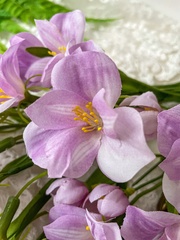 Подснежники искусственные, нежно-сиреневые, 6 веток, 30 см, набор 2 букета.