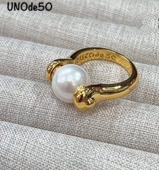 Кольцо UNOde50 с жемчужиной