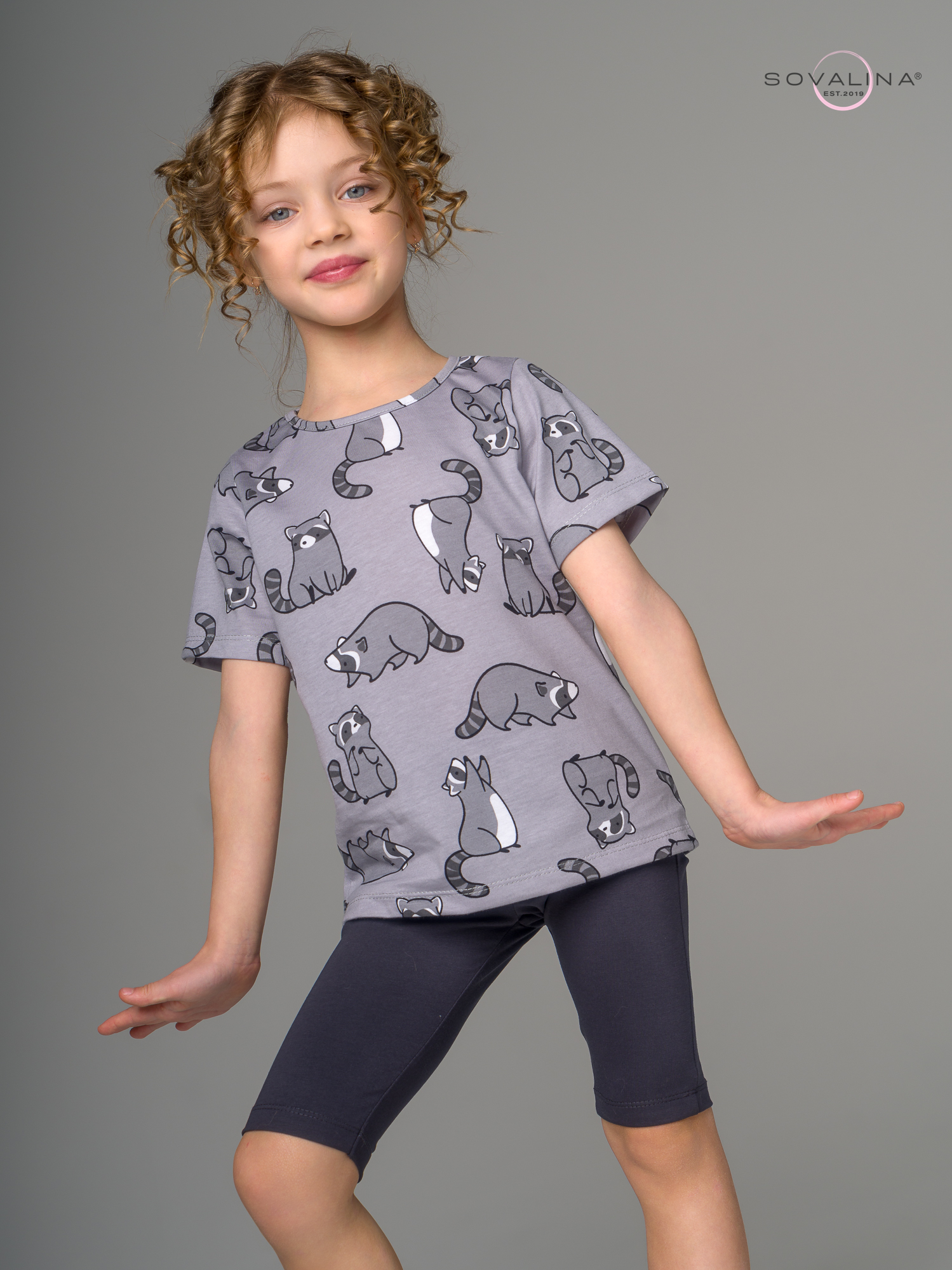 Костюм Актив енотики серые-антрацит