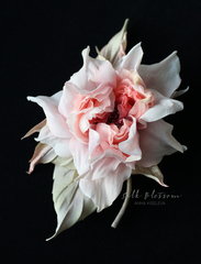 Брошь из шелка Роза Colette