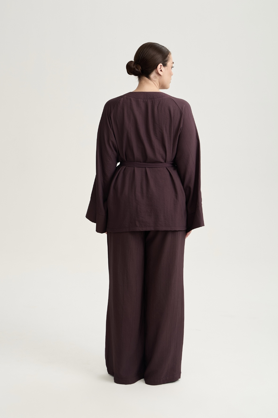 Кимоно из жатой вискозы, трюфель