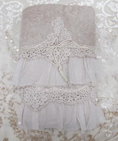 Набор полотенец 2шт Opificio Dei Sogni Frou Frou cipria бледно-розовый