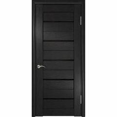 Купить Дверь межкомнатная экошпон ЛУ-22 венге стекло чёрное