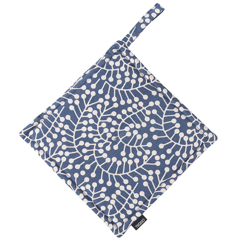 Прихватка Tkano Scandinavian touch Спелая смородина 22х22см темно-синяя