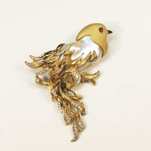 Брошь-подвеска Птица Счастья