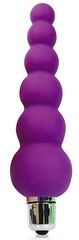 Фиолетовый анальный вибромассажер-елочка - 12 см. - 