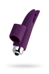 Фиолетовая вибронасадка на палец JOS Tessy - 9,5 см. - 