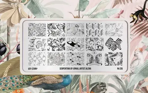 Пластина для стемпинга GO STAMP 226 Serpentina by @nail.artist.alena