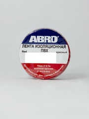 Изолента ПВХ ABRO красная (19ммх9,10м)