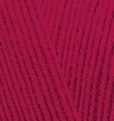 ALIZE "LANAGOLD FINE", 49% Шерсть, 51% Акрил, 100 гр, 390 м, 390 тёмно-красный