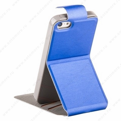 Чехол-флип Kooso Melkco для iPhone SE/ 5s/ 5C/ 5 - Kooso Koka Flip case Dark Blue