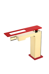 Boheme Q 146-GR Смеситель для биде, цвет: красный,золото фото